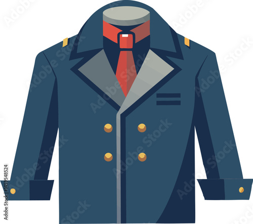 A stylish peacoat vector art illustration featuring clean lines, elegant detailing, and modern design, perfect for fashion, branding, and advertising projects.