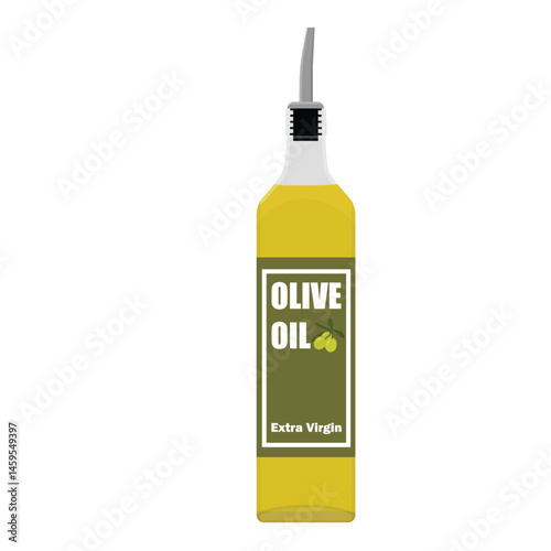 Bottle of fresh olive oil