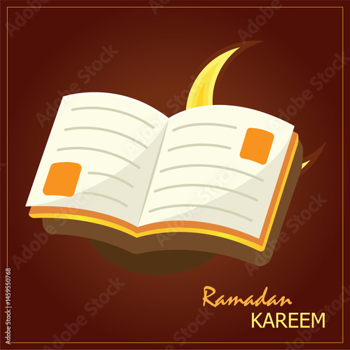 Open Quran Book Icon. Vector
