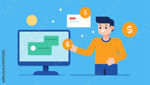 Exchange Interface A user interacting with a digital exchange website on their computer easily transferring crypto assets from their wallet.