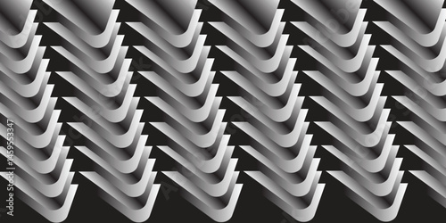 3d White and grey cone repetitive pattern over a gradient backdrop, suitable for branding, packaging, science fiction graphics, or architectural abstractions. Backdrop wallpaper