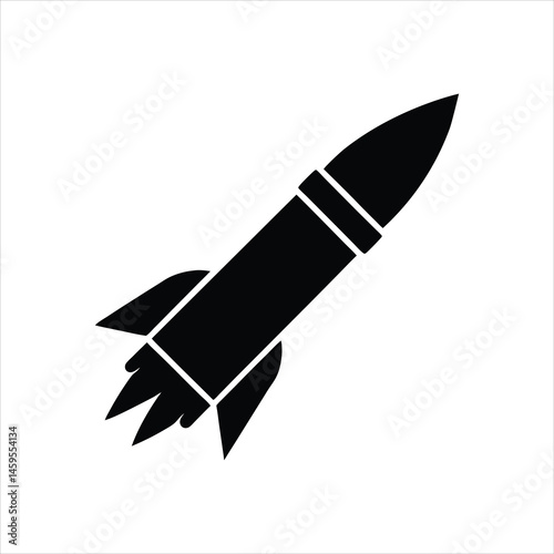 Firearm Shot Bullet Silhouette Vector Art