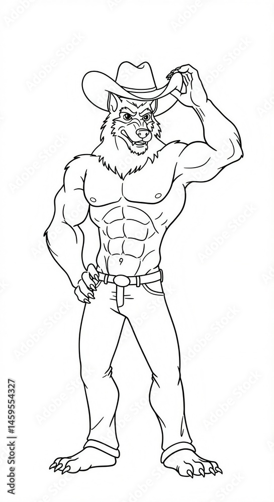 Fototapeta premium werewolf sketch