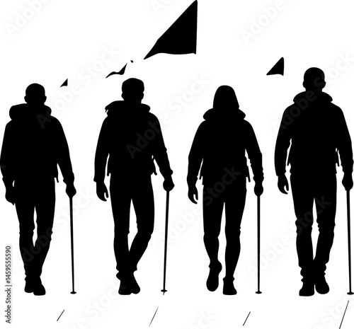 Mountain Trekker Silhouette Collection"