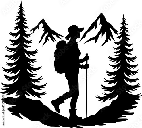 Mountain Trekker Silhouette Collection"