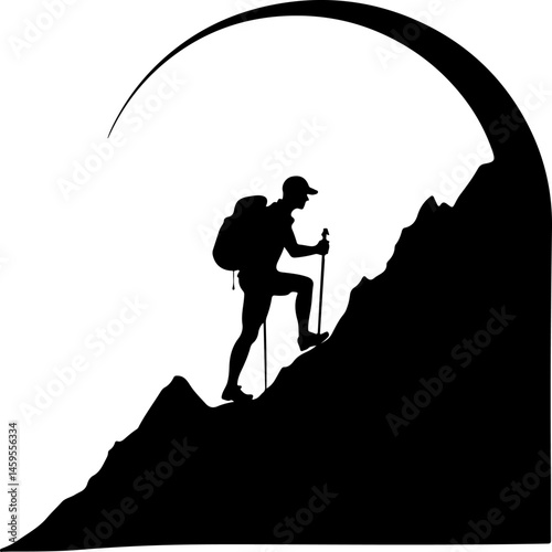 "Mountain Trekker Silhouette Collection"