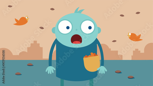Pocket Panic A cartoonstyle character stands in a busy environment such as a park or a street with wide eyes and an open mouth in shock. Their hands are turned inside a pair of