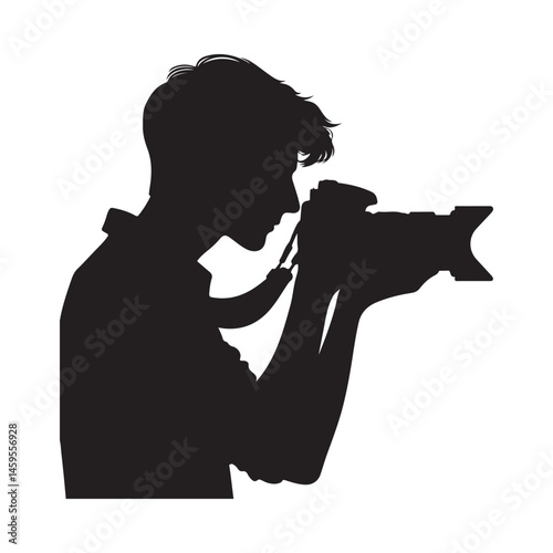 Professional Photographer Silhouette Capturing a Moment
