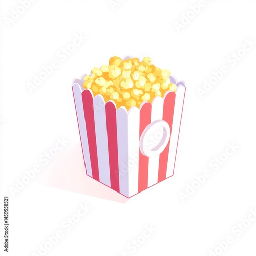 Popcorn in a striped box
