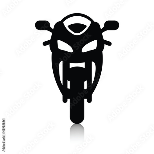 Motorcycle icon. Superbike, sport bike, high-performance motorbike. Vector icon isolated on white background