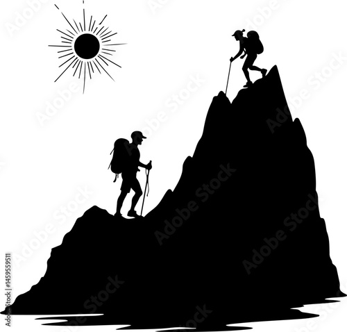 "Mountain Trekker Silhouette Collection"