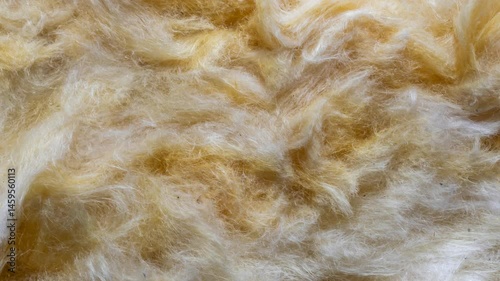 yellow mineral wool with a visible texture
