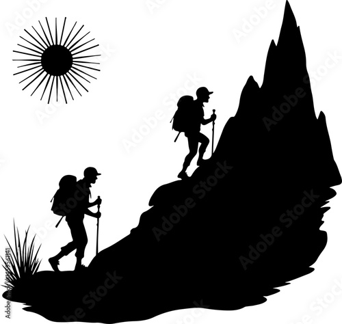 "Mountain Trekker Silhouette Collection"