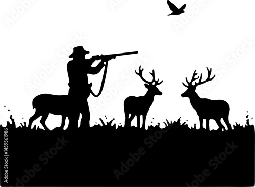 "Hunting Silhouettes Bundle: Hunters, Deer, and Wild Game"