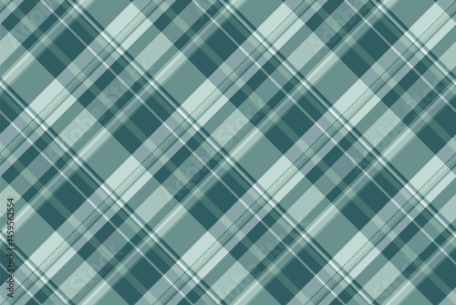 Present seamless textile texture, rustic plaid background vector. British fabric tartan pattern check in pastel and teal colors.