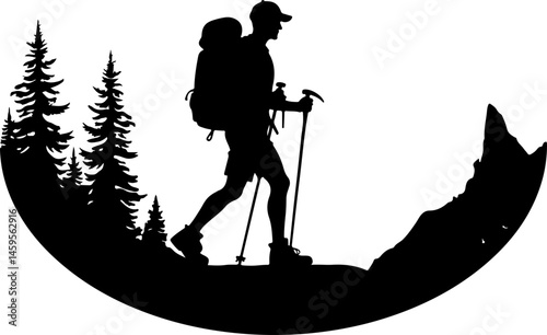 Mountain Trekker Silhouette Collection"