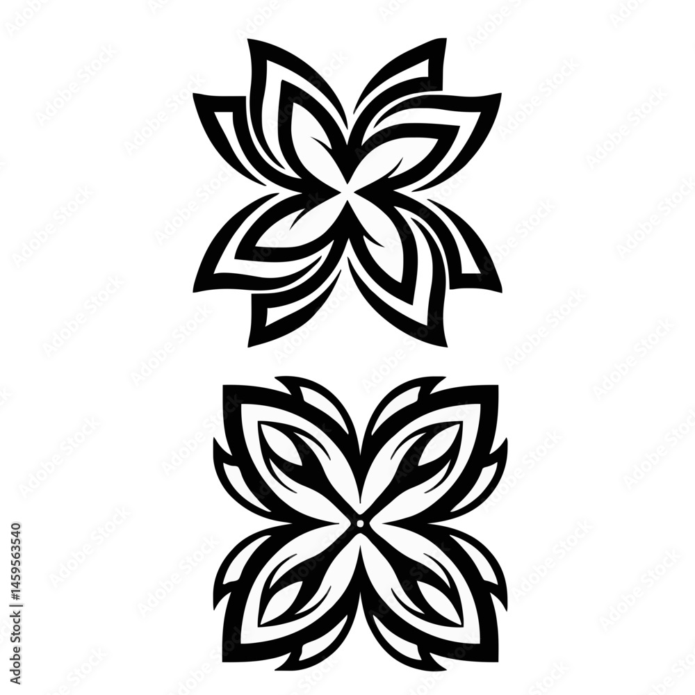 Fototapeta premium black and white flower