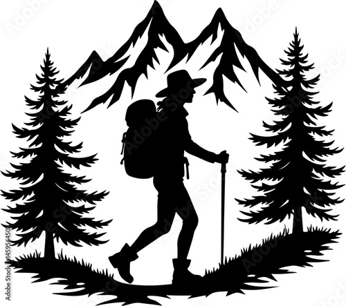 Mountain Trekker Silhouette Collection"