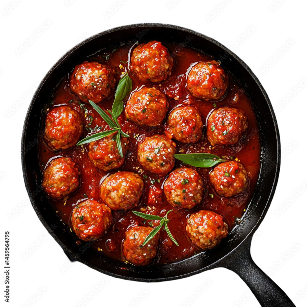 savory meatballs simmering rich sauce