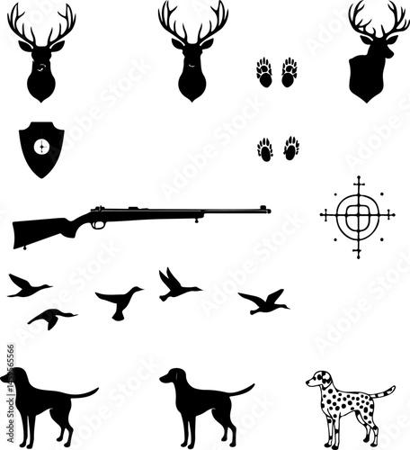 "Hunting Silhouettes Bundle: Hunters, Deer, and Wild Game"
