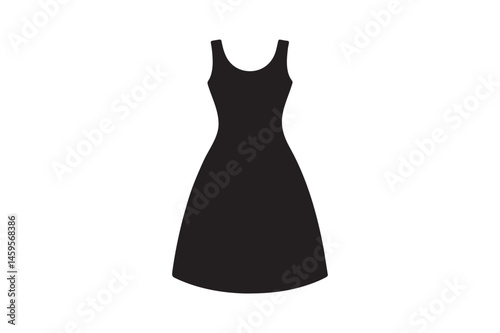 Women dress on white background.