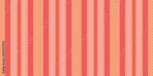 Fmooth texture stripe background, multicolored vector textile pattern. Sard seamless lines fabric vertical in red and yellow colors.