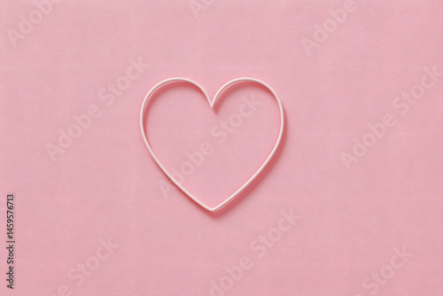 Simple Love: A minimalist heart symbol, delicately rendered in a light shade, radiates purity and gentle affection, resting serenely against a pastel backdrop.