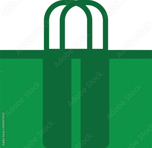 green colour shopping bag icon lock icon 