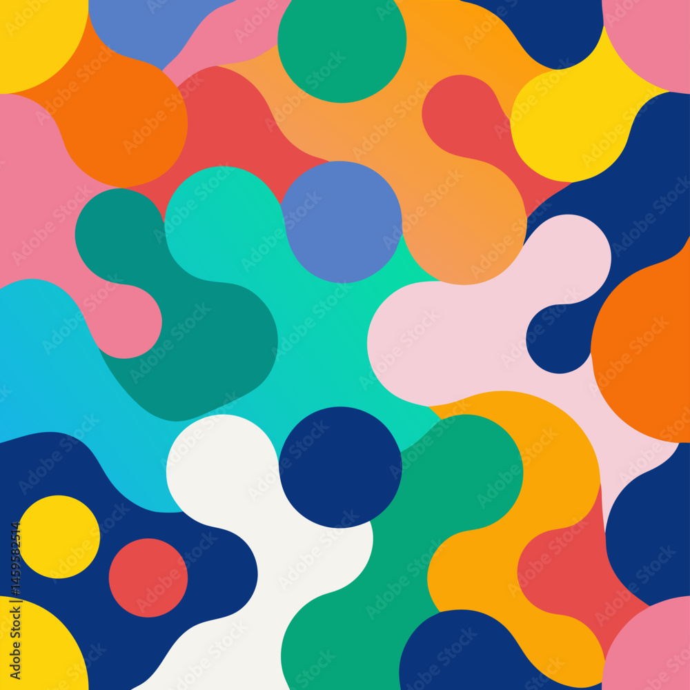 Abstract Colorful Blob Pattern Background