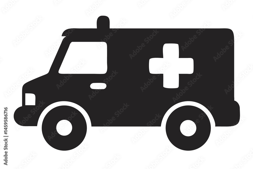 Ambulance Illustration for Emergency Services Art, Medical Vehicle Graphics, Rescue Vehicle Sketch Ambulance Illustration for Emergency Services Art, Medical Vehicle Graphics, Rescue Vehicle Sketch