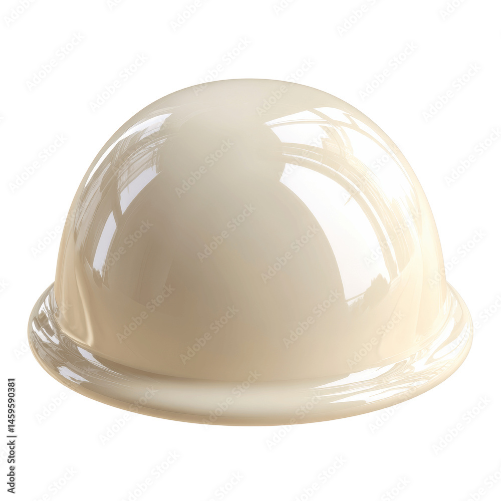 Fototapeta premium Cream-Colored Hard Hat Safety Gear 3D Render