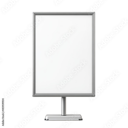 Blank sign board display isolated on transparent background