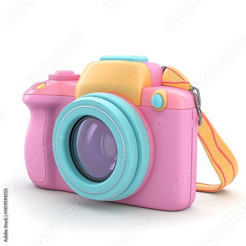 Cute pastel toy camera