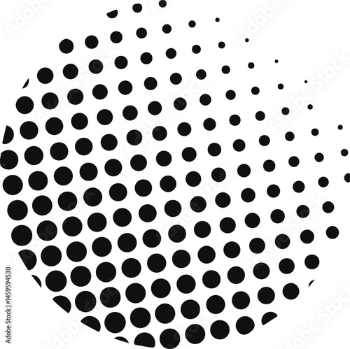 Black Halftone Dotted Background