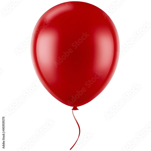 red balloon isolated on transparent background 
