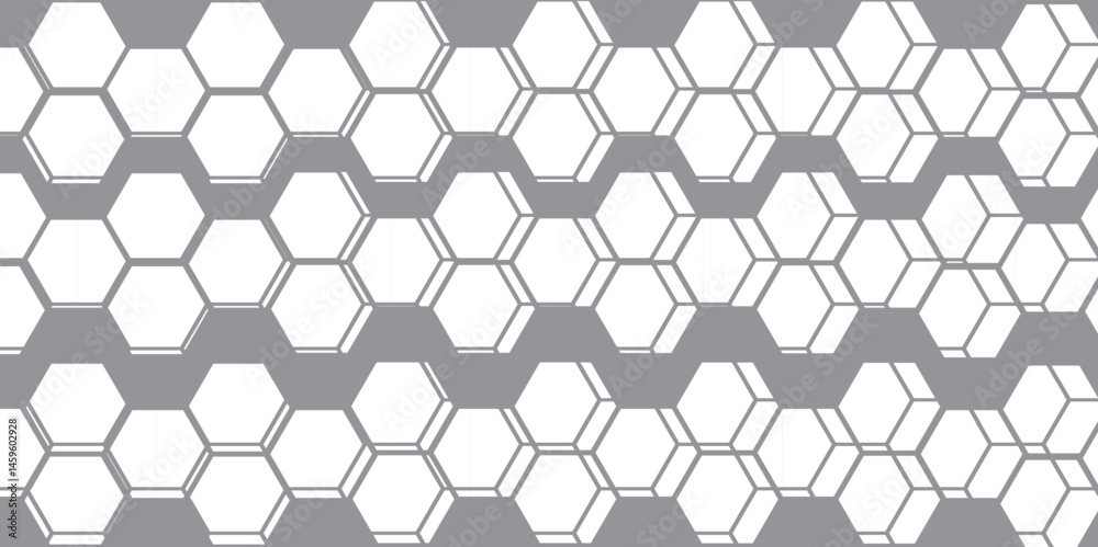 Fototapeta premium Seamless Hexagon Pattern Abstract Geometric Design