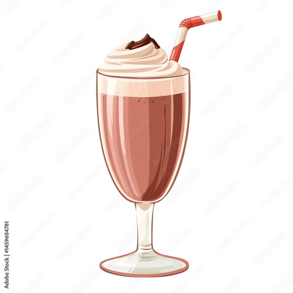 chocolate milkshake creamy treat glass straw
