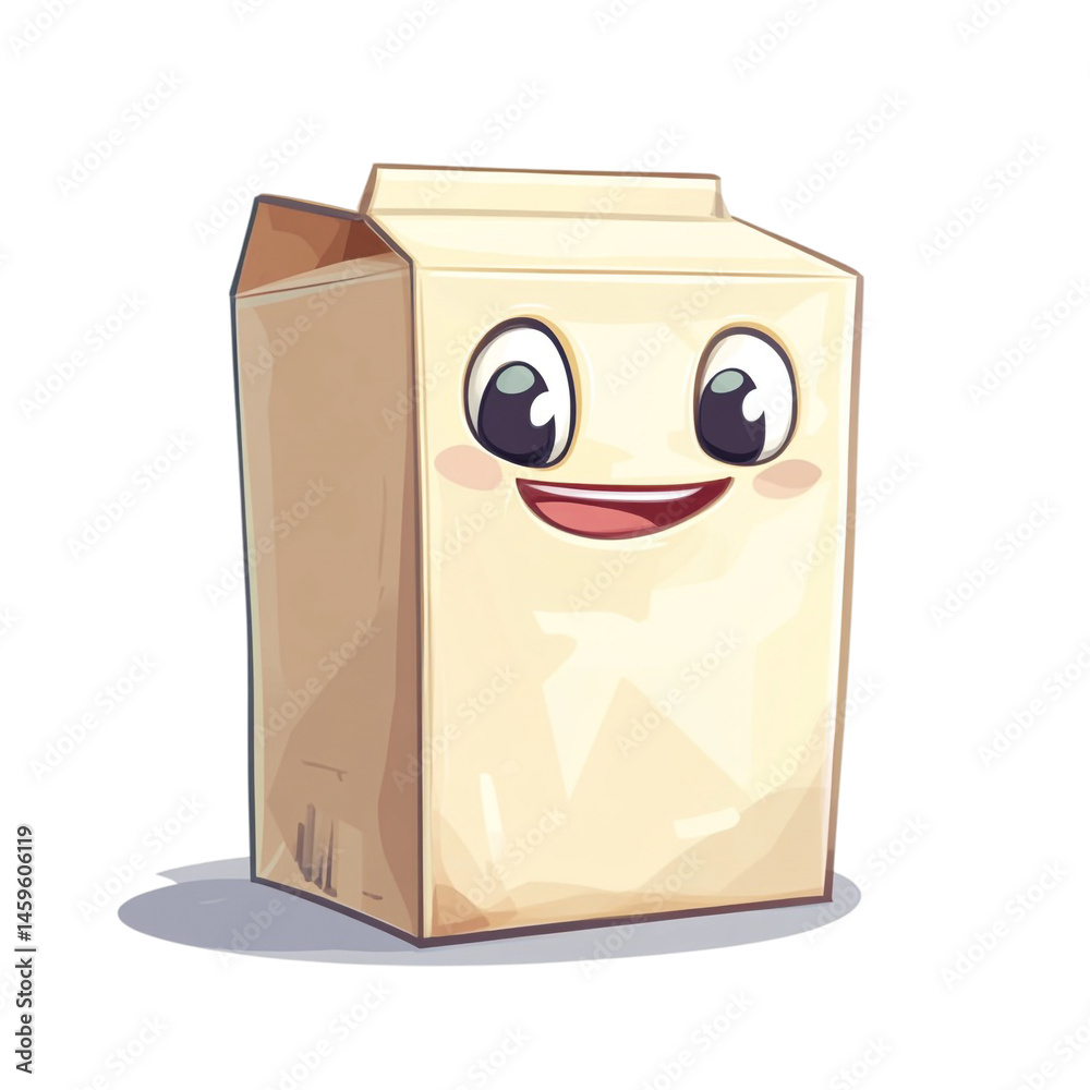 happy carton milk box smiles