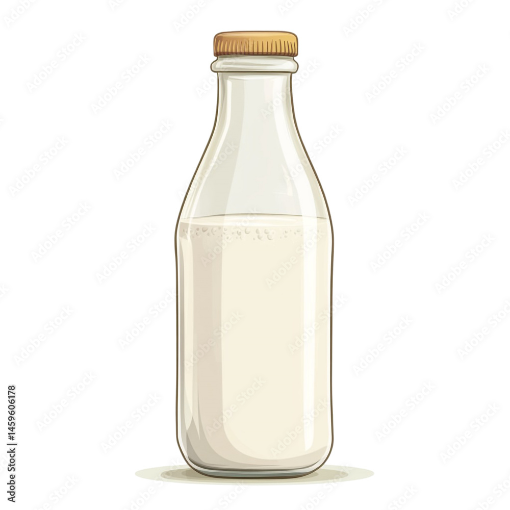 milk bottle glass creamy dairy