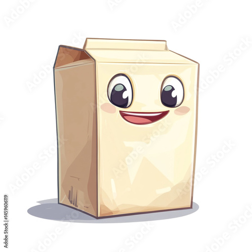 Obraz na płótnie happy carton milk box smiles w salonie