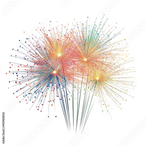 Fireworks, fireworks clipart isolated on Png Format and Transparent Background
