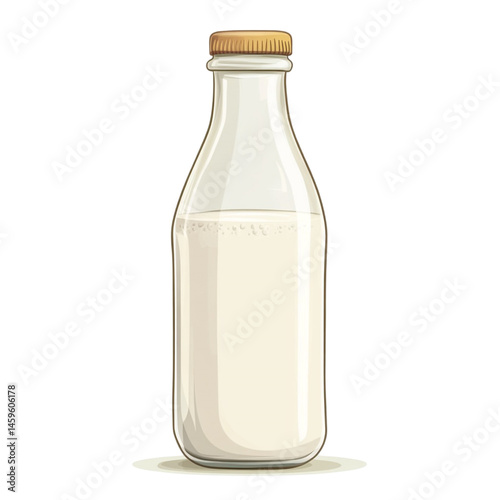 Obraz na płótnie milk bottle glass creamy dairy w salonie