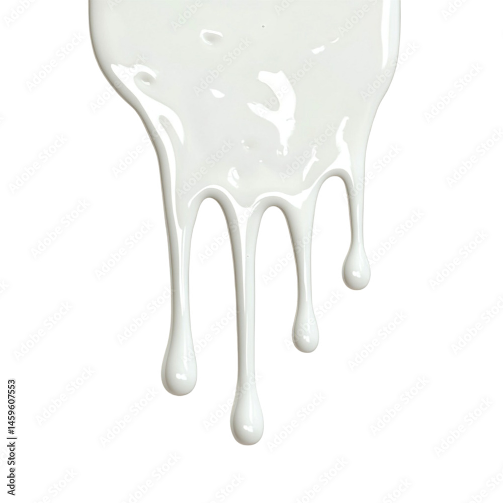 white liquid drips down slowly