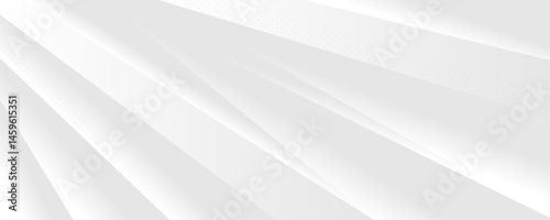 Abstract modern white and grey paper shine geometric background design for presentation, poster, template, web and seminar.