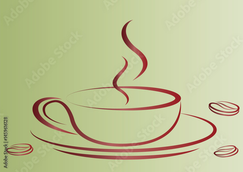 vector logo cup of coffee