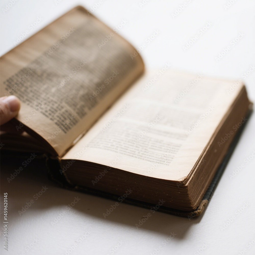 Obraz premium Old Book No writing on white background 