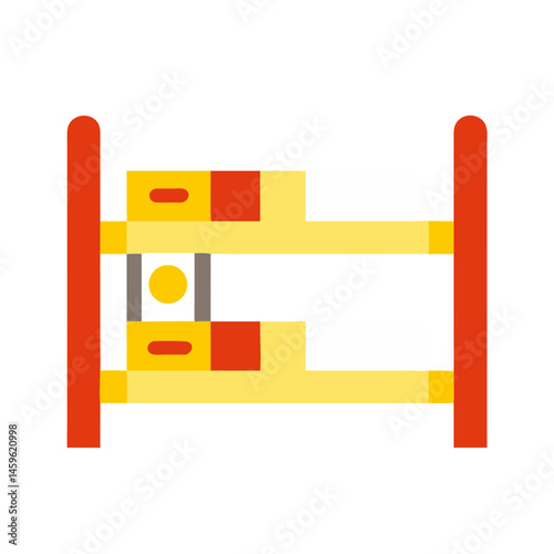 bunk bed colored shape vector illustration

