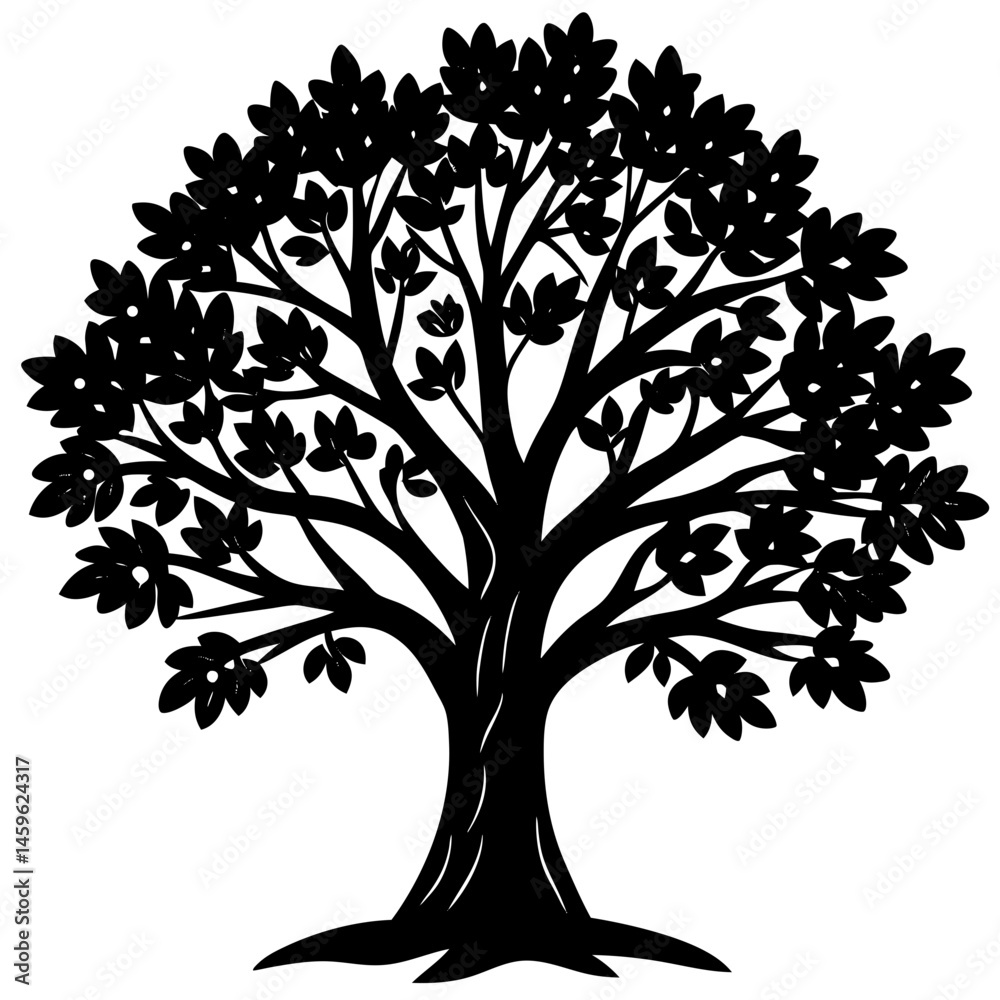 Obraz premium tree silhouette isolated on white