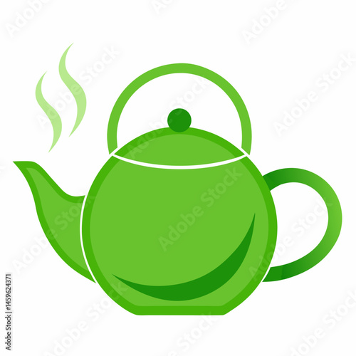 teapot with green tea