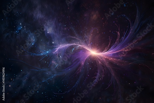 Celestial Burst Abstract Nebula in Deep Space